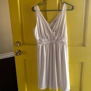 NY&C White Dress with Appliqué waist